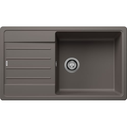 Evier granit 1 bac 86x50 cm LEGRA Gris volcan vue de face