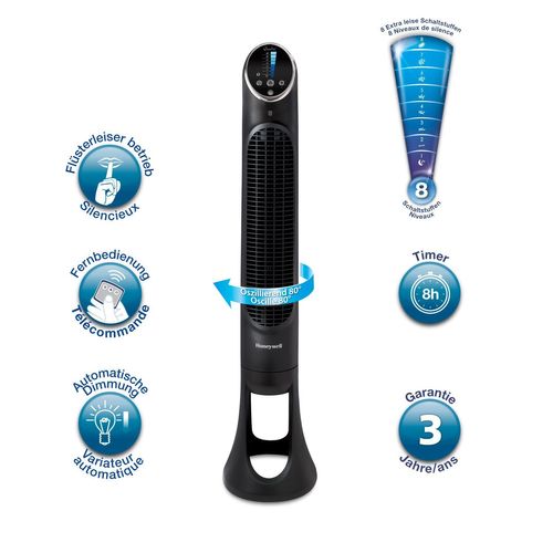 Ventilateur Colonne 102cm 8 Vitesses Noir - Hyf290e4