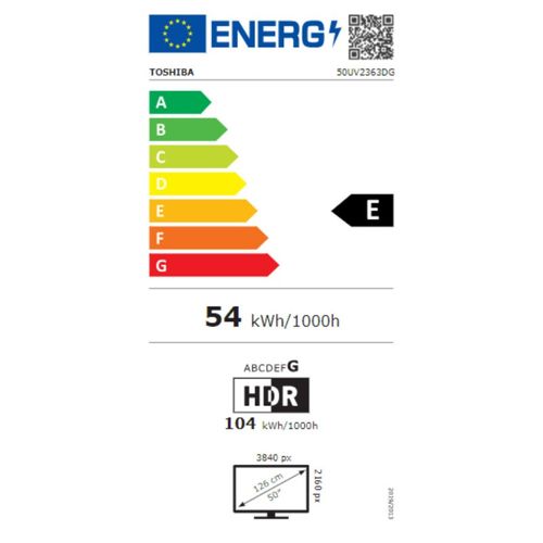 Téléviseur UHD 4K 50'' 126 cm TOSHIBA 50UV2363DG Noir vue d'ambiance 1