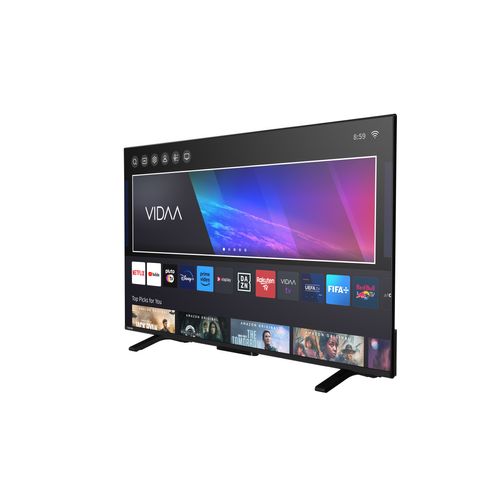 Téléviseur UHD 4K 50'' 126 cm TOSHIBA 50UV2363DG Noir vue de profil