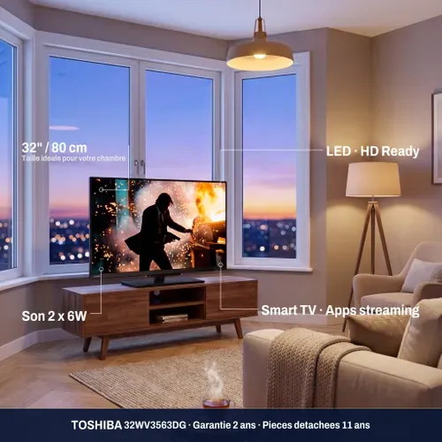 Téléviseur HD Ready 32'' 80cm TOSHIBA 32WV3563DG vue d'ambiance 1