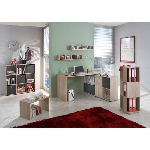 Bureau D'angle Réversible "oxela" 135cm Chêne Clair