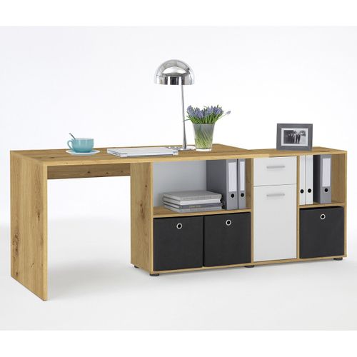 Bureau D'angle Réversible "oxela" 135cm Chêne