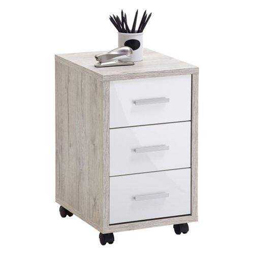 Caisson De Bureau 3 Tiroirs "dylda" 58cm Naturel