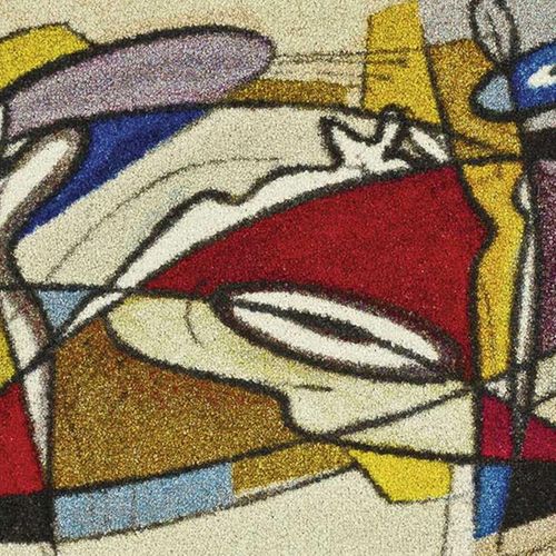 Paillasson 50x75 Tissé Motif Abstrait Steady Multicolore