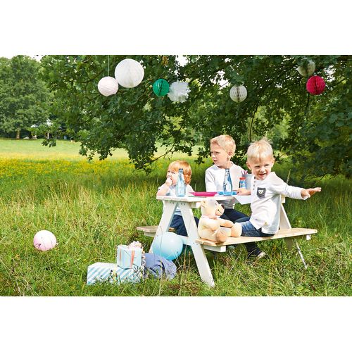 Ensemble De Table Et Bancs « nicki Für 4 », Blanc