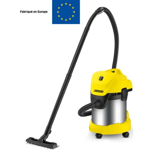 Aspirateur eau et poussière Wd 3 Premium - Cuve Inox 17l - Fonction Soufflerie