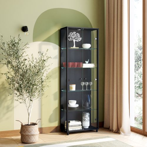 Vitrine 2 portes avec LED KARLA Noir