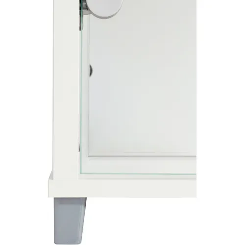 Vitrine 7 étagères CLATOU blanc