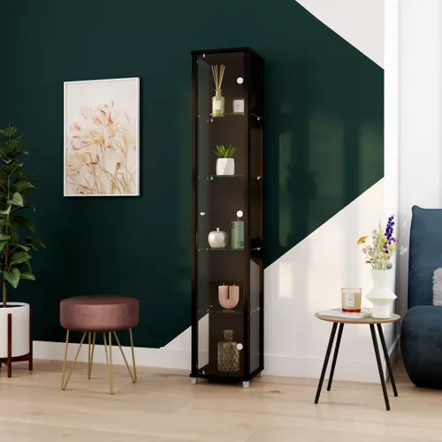 Vitrine 1 porte EVA noir vue d'ambiance 1