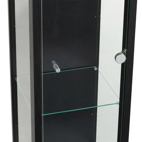 Vitrine 1 porte EVA noir vue détaillée