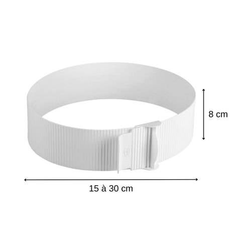 Moule Dessert Modulable Anneau à Gâteau Réglable En Acier Inoxydable - Diamètre 15 à 30,5 Cm - Hauteur 15 Cm - Pour Pâtisserie Professionnelle Ou Maison Cercles Cuisine Inox