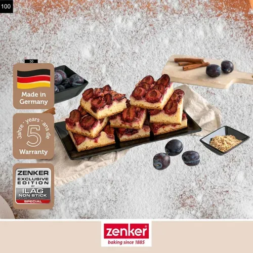 Plaque De Four Rectangulaire 42 X 29 Cm Black Metallic