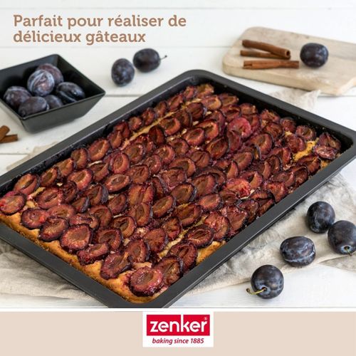 Plaque De Four Rectangulaire 42 X 29 Cm Black Metallic