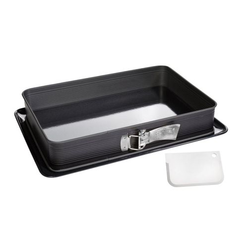 Moule à Charnière Rectangulaire En Acier émaillé Et Sa Spatule 42 X 29 Cm Deluxe