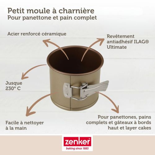 Petit Moule à Panettone 12 X 10 Cm Mojave Gold