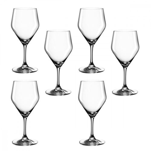 Lot De 6 Verres à Vin Blanc Sur Pied 340ml Transparent