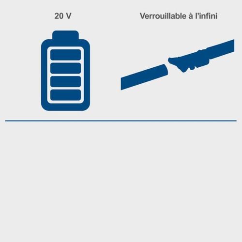 Outil 2-en-1 Sans Fil Élagueuse Et Taille-haies 20 V à Manche Télescopique
