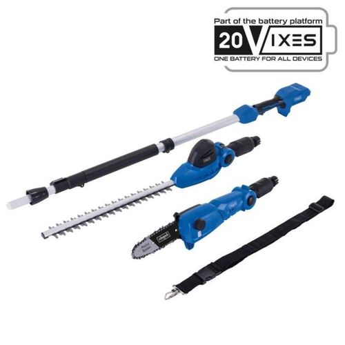 Outil 2-en-1 Sans Fil Élagueuse Et Taille-haies 20 V à Manche Télescopique