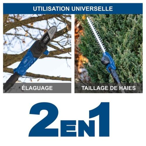 Outil 2-en-1 Sans Fil Élagueuse Et Taille-haies 20 V à Manche Télescopique