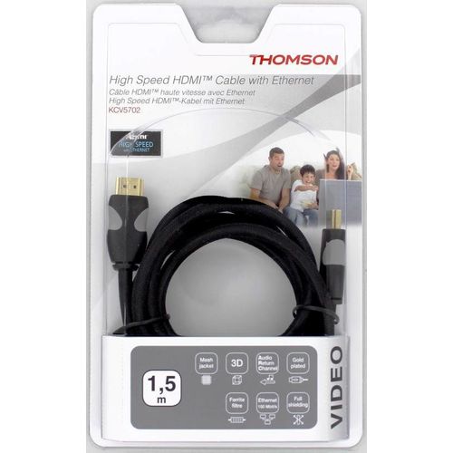 Câble vidéo HDMI THOMSON HDMI ETH FERR OR 1,50 m
