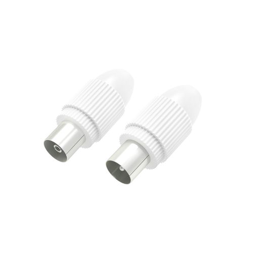 Kit fiches HAMA COAX 9,52mm mâle/femelle vue de face