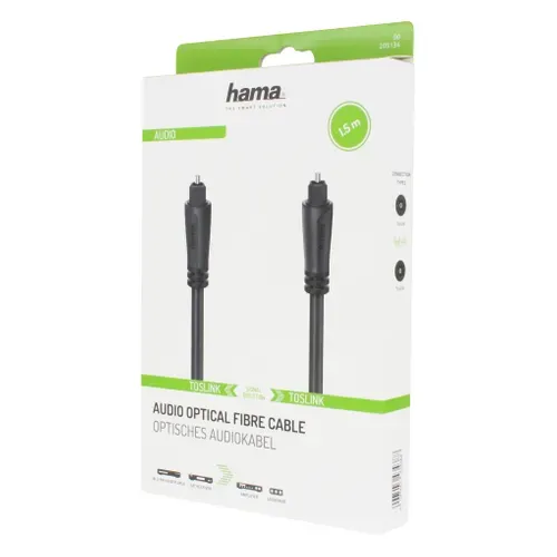 Câble audio fibre optique HAMA 00205134 1,5m vue 3/4