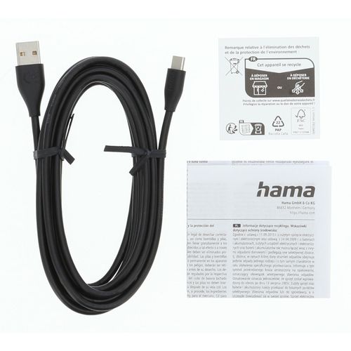 Câble de chargement 3 mètres HAMA 00201597 USB-A USB-C