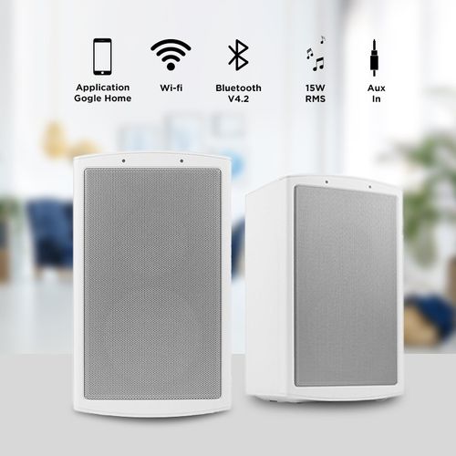 Enceinte De Streaming Bluetooth Blanche Mr50 White