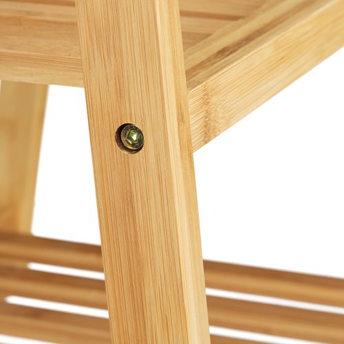 Portant À Vêtements En Bambou 60x40x150