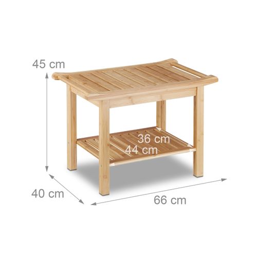 Tabouret De Salle De Bain En Bambou