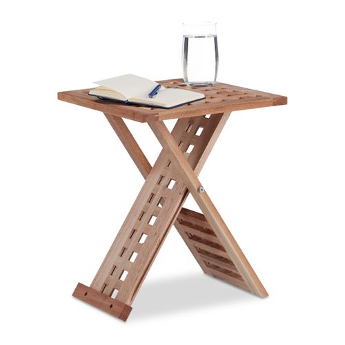 Table D’appoint Pliante Bois Noyer