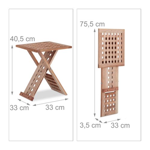 Table D’appoint Pliante Bois Noyer