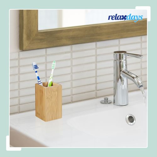 Lot De 2 Gobelets Brosse à Dents Bambou