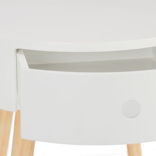 Table D’appoint Ronde à Tiroir Nordique