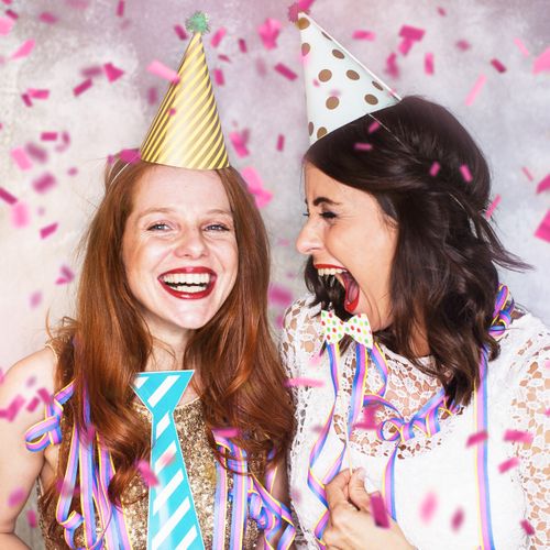 5x Lanceur à Confettis Roses 40 Cm