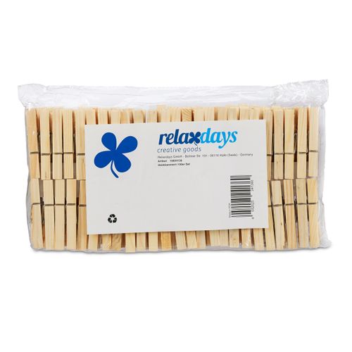 HERZWILD Lot De 100 Pinces à Linge étoiles En Bois Pour Calendrier De L