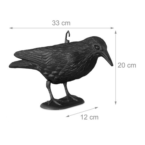 Lot De 3 Corbeaux De Jardin Anti-pigeon