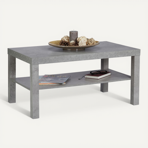 Table Basse étagère Grise Effet Béton