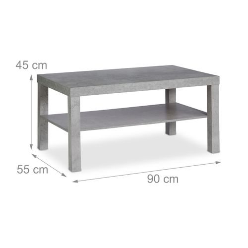 Table Basse étagère Grise Effet Béton