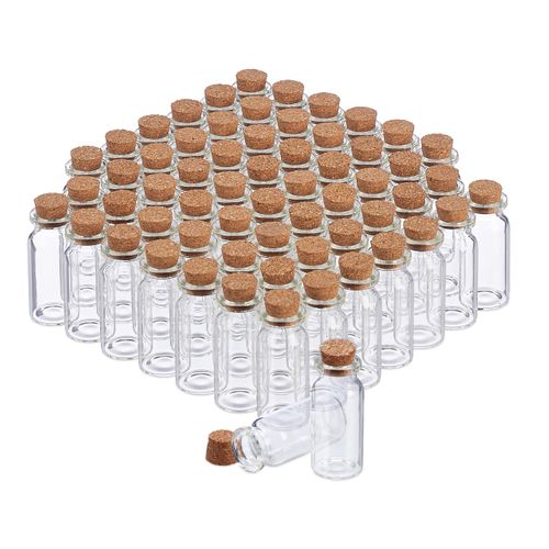 Lot De 60 Flacons En Verre Avec Bouchon