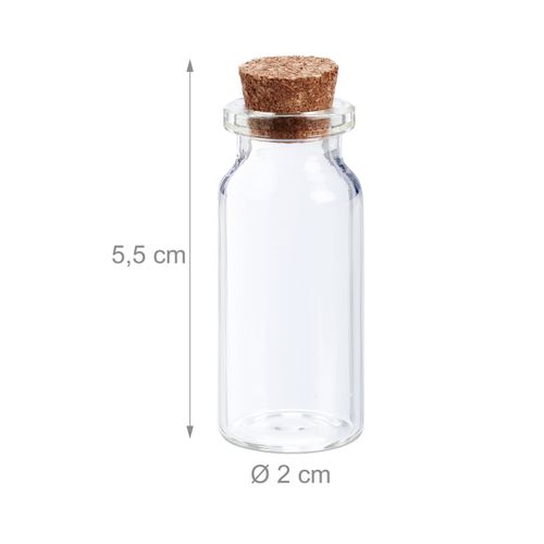 Lot De 60 Flacons En Verre Avec Bouchon