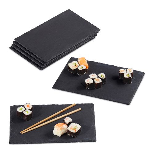 Assiettes En Ardoise 30x20 Cm Lot De 6