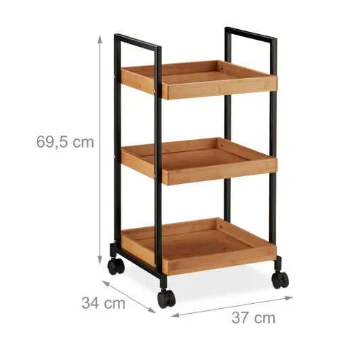 Desserte De Cuisine En Bambou à 3 Étages