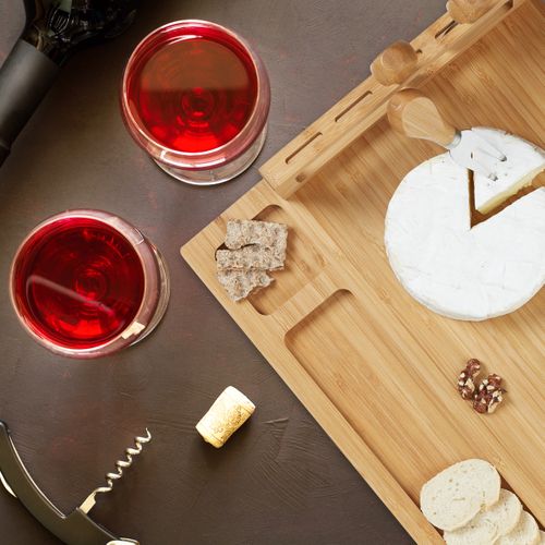 Plateau Fromage Planches Pizza Bambou Relaxdays - Lot De 2 Avec Papier Cuisson - 33cm Planche Pizza Bois
