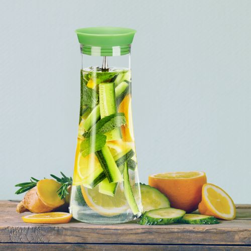 Lot 4 Carafes Cylindre Couvercle 1 L