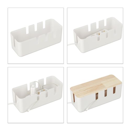 Boîte à Câbles En Bois Blanc