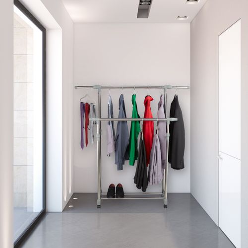 Portant Professionnel Avec 2 Tringles 160x41x165 - Portant et penderie BUT