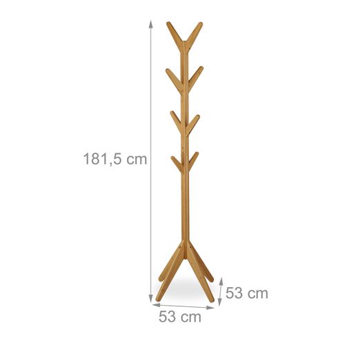 Porte Manteau En Bambou Forme Arbre