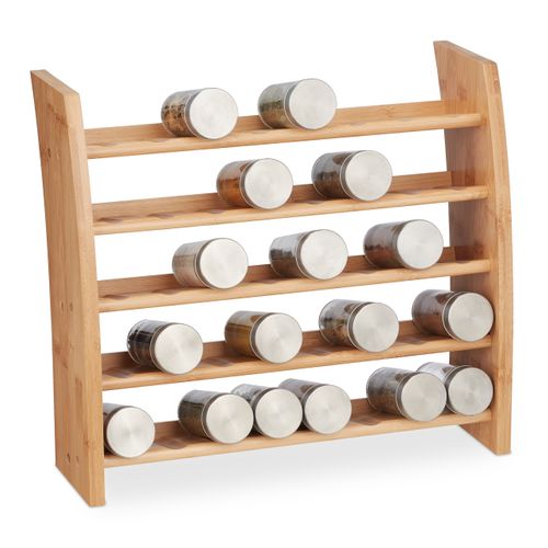 Étagère à Épices En Bambou 5 Étages